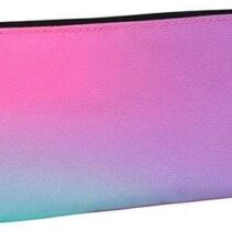 Milan Sunset Estuche Pequeño Plano Rectangular - Tejido Resistente a las Roturas y Rasgaduras - Medidas 23x9x1.3cm - Color Rosa