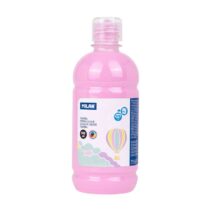 Milan Botella de Tempera 500ml - Tapon Dosificador - Secado Rapido - Mezclable - Color Rosa Pastel