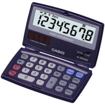 Casio SL-100VERA Calculadora de Bolsillo Tipo Concha - Pantalla LC Extragrande de 8 Digitos - Funcion Conversor de Euros - Color Azul Oscuro