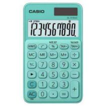 Casio SL-310UC Calculadora de Bolsillo - Calculo de Impuestos - Pantalla LCD de 10 Digitos - Solar y Pilas - Color Verde