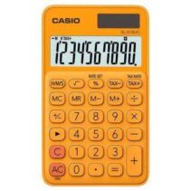 Casio SL-310UC Calculadora de Bolsillo - Calculo de Impuestos - Pantalla LCD de 10 Digitos - Solar y Pilas - Color Naranja