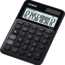 Casio MS-20UC Calculadora de Sobremesa Pequeña - Pantalla LCD de 12 Digitos - Alimentacion Solar y Pilas - Color Negro