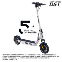 Zwheel ZFox Max Artic White Patinete Electrico Motor 400W - Homologado DGT - Velocidad hasta 25Km/h - Autonomia hasta 50km - 3 Modos de Conduccion - Carga Maxima 100kg - Ruedas 10"