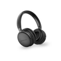 Energy Sistem Auriculares Bluetooth - Radio FM - 45h de Bateria - Reproductor MP3 MicroSD - Graves Profundos - Almohadillas de Cuero Proteico y Espuma Visco Elastica - Color Negro