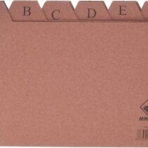 Mariola Indice A-Z Nº4 para Fichero - Medidas 200x120mm - Color Marron