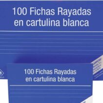 Mariola Pack de 100 Fichas Rayadas Nº1 para Fichero - Medidas 95x65mm - Color Blanco