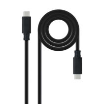 Nanocable Cable USB 3.2 Gen2x2 - 20Gbps - 5A/100W - 4K/60Hz - USB-C/M-USB-C/M - 3m - Color Negro