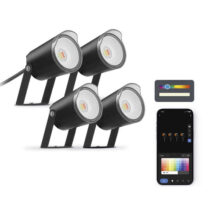 Ksix Pack 4 Smartled Outdoor Focos LED RGBWIC - IP65 - Control por APP - Instalacion Facil