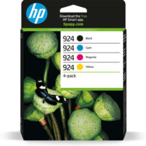 HP 924 Pack de 4 Cartuchos de Tinta Original Negro