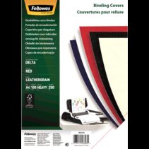 Fellowes Portadas de Carton Fellowes - Tamaño A4 - Acabado en Simil Piel - Amplia Gama de Colores y Texturas - Fabricadas con Carton Reciclable