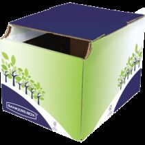 Bankers Box Papelera de Sobremesa en Carton Onda B - Capacidad 16 Litros - Certificacion FSC - Ideal para Reciclado de Papel