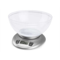 Orbegozo PC 2017 Bascula de Cocina Digital - Precision y Versatilidad en tus Recetas - Capacidad 3.5kg - BOL Transparente - Funcion Tara - Indicador de Sobrecarga