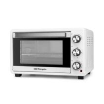 Orbegozo HO 258 Horno Electrico Multifuncion - Capacidad 25L - Potencia 1500W - Selector de Temperatura 100ºc a 230ºc - Temporizador 60min - Puerta Abatible Doble Cristal