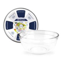 Orbegozo Serie BOL Set de 3 Boles de Vidrio Ultrarresistente Versatiles y Duraderos para Cocinar y Servir Capacidad de 1.4L Apto para Horno - Microondas y Lavavajillas