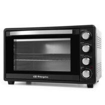 Orbegozo HO 455 Horno de Sobremesa Multifuncion - 45L de Capacidad - 2000W de Potencia - Selector de Temperatura hasta 230ºc - Temporizador de 60min - Resistencias de Acero Inoxidable