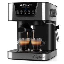 Orbegozo Cafetera Espresso EX 5200 - Orbegozo Presion de 20 Bar y 850W de Potencia - Panel de Control Tactil - Deposito de Agua de 1.5L Extraible - Valvula de Seguridad