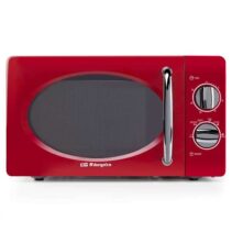 Orbegozo MI 2020 Microondas Vintage Rojo - 20L - 700W - 6 Niveles de Potencia - Temporizador 30min - Descongelacion Rapida - Diseño Años 60