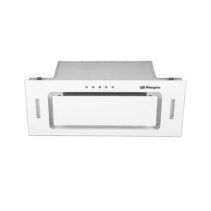 Orbegozo CA 09160 BL Campana Extractora Cassette Cristal - Potente Motor 230W - Extraccion 5894 M3/H - Panel Tactil - Luces LED - Filtro Aluminio - Diseño Moderno en Cristal Blanco