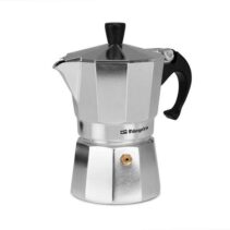 Orbegozo KF 300 Cafetera de Aluminio para 3 Tazas - Prepara Cafe Delicioso en Minutos en Cualquier Cocina - Mango Ergonomico y Valvula de Seguridad para Mayor Comodidad y Tranquilidad