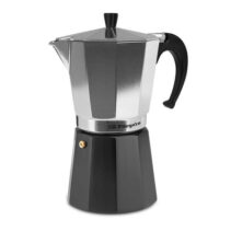 Orbegozo KFM 1230 Cafetera de Aluminio para 12 Tazas - Prepara Delicioso Cafe y Otras Bebidas con Facilidad - Mango Ergonomico y Valvula de Seguridad - Compatible con Diferentes Tipos de Cocinas