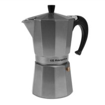 Orbegozo KFS 920 Cafetera de Aluminio Silver - Capacidad para 9 Tazas - Apta para Cocinas a Gas - Electricas o Vitroceramica - Mango Ergonomico - Valvula de Seguridad - Facil de Limpiar