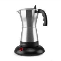 Orbegozo KFE 660 Cafetera Italiana Electrica Comparte Diversion con 6 Tazas de Cafe Caliente en Minutos Potencia 480W - Apagado Automatico - Tapadera con Ventana - Base de Toque Frio y Rotacion 360º