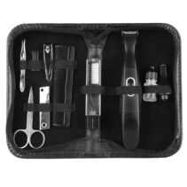 Orbegozo Set Masculino de Viaje Corta Pelos - Completo Kit de Aseo Personal para Hombres - Recorta y Afeita Todas Las Areas del Cuerpo - Funcionamiento Seco-Humedo - Alta Calidad y Portabilidad