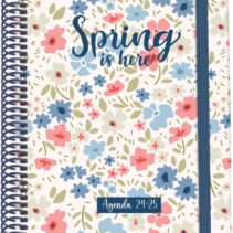 Dohe Spring Agenda Escolar Espiral A5 - Semana Vista - Papel 70g/m2 - Cubierta de Carton Plastificado - Cierre de Goma Elastica