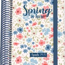 Dohe Spring Agenda Escolar Espiral A6 - Dia Pagina - Papel 70g/m2 - Cubierta de Carton Plastificado - Cierre de Goma Elastica