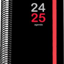 Dohe Elite Agenda Escolar Espiral A6 - Dia Pagina - Papel 70g/m2 - Cubierta de Carton Plastificado - Cierre de Goma Elastica - Color Negro