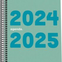 Dohe Memory Agenda Escolar Espiral A5 - Dia Pagina - Papel 70g/m2 - Cubierta de Polipropileno - Color Verde