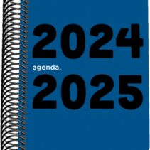 Dohe Memory Agenda Escolar Espiral A6 - Dia Pagina - Papel 70g/m2 - Cubierta de Polipropileno - Color Azul