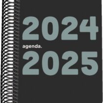 Dohe Memory Agenda Escolar Espiral A6 - Dia Pagina - Papel 70g/m2 - Cubierta de Polipropileno - Color Negro