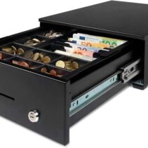 Safescan HD-3342 Cajon Portamonedas uso Intensivo - 8 Compartimentos para Monedas - 8 Compartimentos para Billetes - hasta 2 Millones de Aperturas - Micro Switch