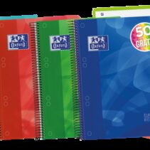 Oxford School Lagoon A5+ Europeanbook - Tapa de Plastico Resistente - 120 Hojas Cuadriculadas 5x5 - 50% mas Hojas Gratis