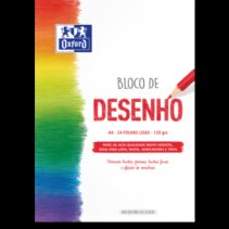 Oxford Dibujo Escolar Bloc Encolado A4 - Tapa Blanda/Contratapa Rigida - 24 Hojas 120gr - Papel Liso