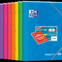 Oxford Easybook Max A4 Libreta Grapada - Tapa de Plastico Resistente - 1 Linea con 2 Margenes - 48 Hojas de Papel de Alta Calidad