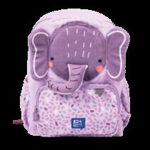 Oxford Kids Mochila Infantil 8.5L Tacto Suave Peluche - Diseño de Ellie Elefante - Ideal para Niños Pequeños - Espaciosa y Comoda - Colores Surtidos