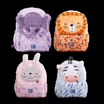 Oxford Kids Mochila Infantil 8.5L Tacto Suave Peluche - Diseño Surtido 4 Animal Besties - Ideal para Niños Pequeños - Espaciosa y Comoda - Confeccionada con Material de Alta Calidad