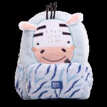 Oxford Kids Mochila Infantil 8.5L Tacto Suave Peluche Surtido Zoe Cebra - Diseño Divertido de Cebra - Tacto Suave de Peluche - Capacidad de 8.5L - Ideal para Niños