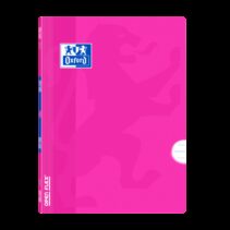 Oxford Libreta Grapada Openflex A4 - Tapa de Plastico Resistente - Grapada para Mayor Durabilidad - 1 Linea con Margen para Escribir Ordenadamente - 48 Hojas de Papel de Alta Calidad - Color Fucsia