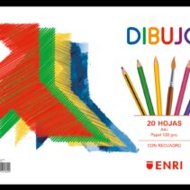 Enri Pajarita Bloc de Dibujo A4+ Tapa Blanda - 20 Hojas 120gr - Microperforado - 2 Taladros con Recuadro