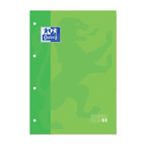 Oxford School Classic Cuaderno de Recambio - Tamaño A4 - Tapa Blanda - Encolado - Cuadricula 5x5 - 80 Hojas - Color Verde Manzana