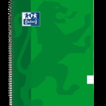 Oxford School Classic Cuaderno Espiral Tapa de Plastico Folio - 1 Linea con Margen - 80 Hojas - Color Verde