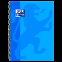 Oxford School Classic Cuaderno Espiral Tapa de Plastico Folio 4x4 - 80 Hojas - Color Turquesa