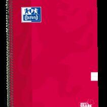 Oxford School Classic Cuaderno Espiral Tapa Extradura Write&Erase - Folio 1 Linea con Margen - 80 Hojas - Color Rojo