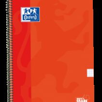 Oxford School Classic Cuaderno Espiral Tapa Extradura Write&Erase - Folio 4x4 con Margen - 80 Hojas - Color Naranja