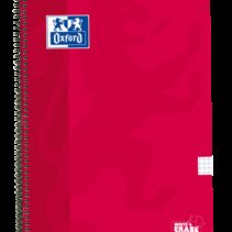 Oxford School Classic Cuaderno Espiral Tapa Extradura Write&Erase - Folio 4x4 con Margen - 80 Hojas - Color Rojo