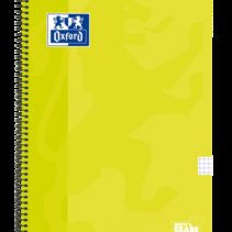 Oxford School Classic Cuaderno Espiral Tapa Extradura Write&Erase - Folio 4x4 con Margen - 80 Hojas - Color Lima