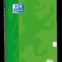 Oxford School Classic Cuaderno Espiral Tapa Extradura Write&Erase - Folio 4x4 con Margen - 80 Hojas - Color Verde